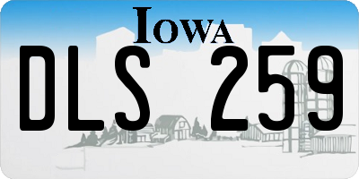 IA license plate DLS259