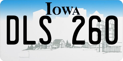 IA license plate DLS260