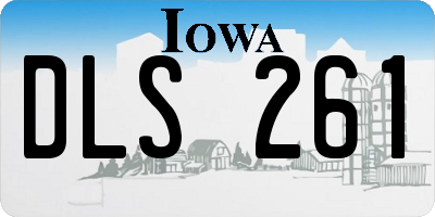 IA license plate DLS261