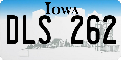 IA license plate DLS262