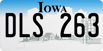 IA license plate DLS263