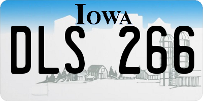 IA license plate DLS266