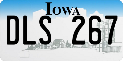 IA license plate DLS267