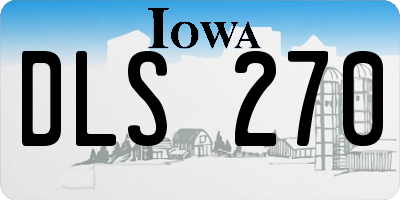 IA license plate DLS270