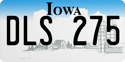 IA license plate DLS275