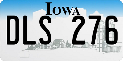 IA license plate DLS276