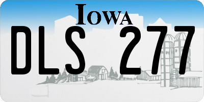 IA license plate DLS277