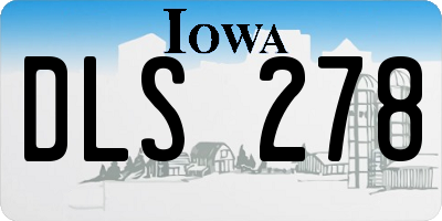IA license plate DLS278