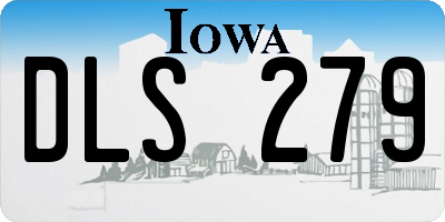 IA license plate DLS279