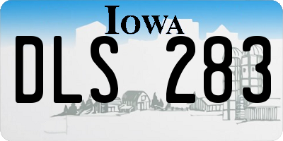 IA license plate DLS283