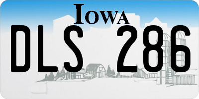 IA license plate DLS286