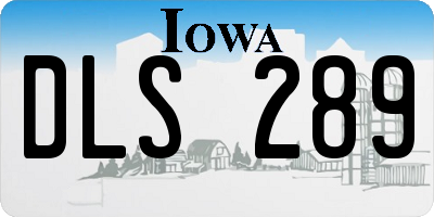 IA license plate DLS289