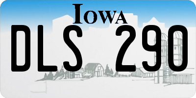 IA license plate DLS290