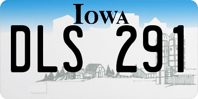 IA license plate DLS291