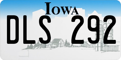 IA license plate DLS292