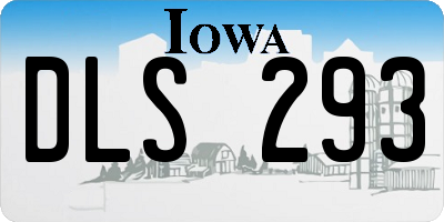 IA license plate DLS293