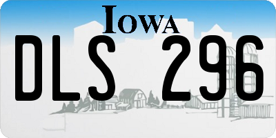 IA license plate DLS296
