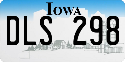 IA license plate DLS298