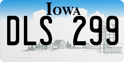 IA license plate DLS299