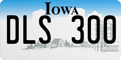IA license plate DLS300