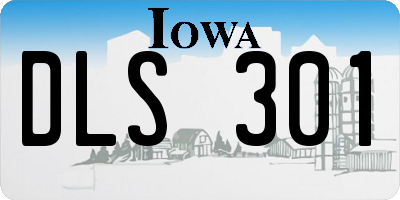 IA license plate DLS301