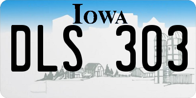 IA license plate DLS303
