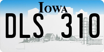 IA license plate DLS310