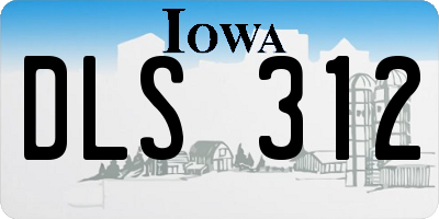 IA license plate DLS312