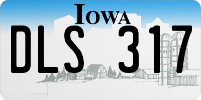 IA license plate DLS317