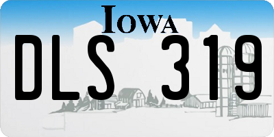 IA license plate DLS319