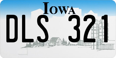 IA license plate DLS321