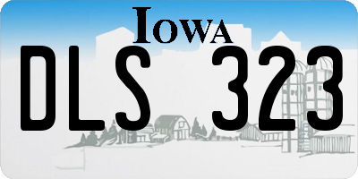 IA license plate DLS323