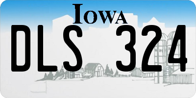 IA license plate DLS324
