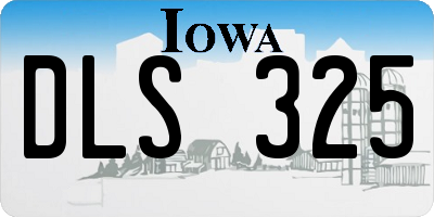 IA license plate DLS325