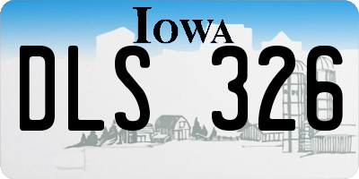 IA license plate DLS326