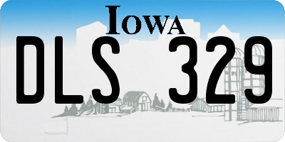 IA license plate DLS329