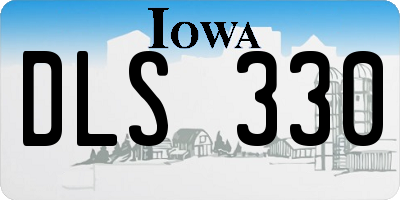 IA license plate DLS330