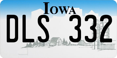 IA license plate DLS332