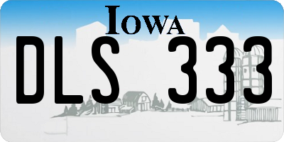 IA license plate DLS333