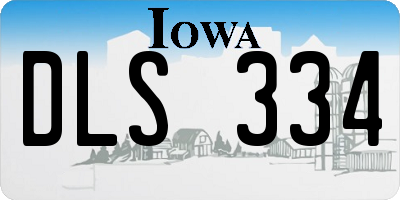 IA license plate DLS334