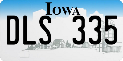IA license plate DLS335