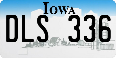 IA license plate DLS336