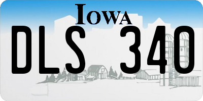 IA license plate DLS340