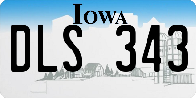 IA license plate DLS343