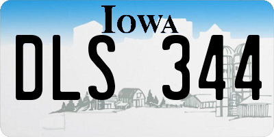 IA license plate DLS344