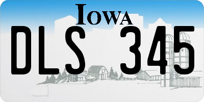 IA license plate DLS345