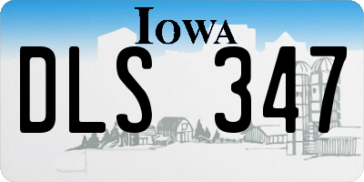 IA license plate DLS347