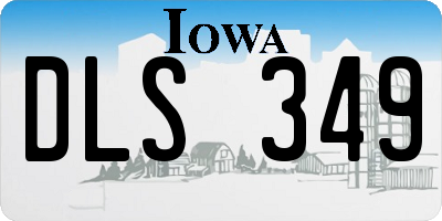 IA license plate DLS349