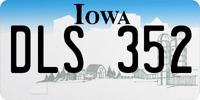 IA license plate DLS352