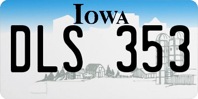 IA license plate DLS353